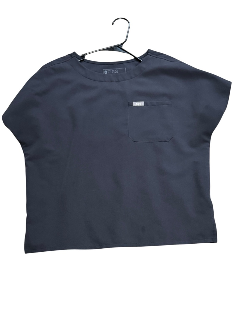 🩶 FIGS Arua Relaxed Scrub Top | XS | Charcoal | Good Condition
